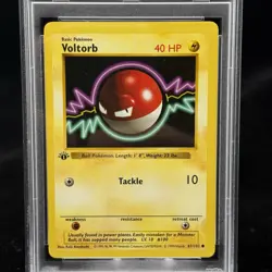 Voltorb #67 1st Edition Base Set 1999 Pokemon Game PSA 9 ⚡ - Image 2