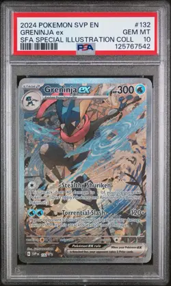 PSA 10 GEM MINT Greninja ex SVP 132 Pokemon Shrouded Fable Black Star Promo - Image 1