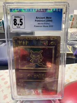 2000 Pokemon Movie Promo Ancient Mew CGC 8.5 Twisted Miscut Error - Image 1