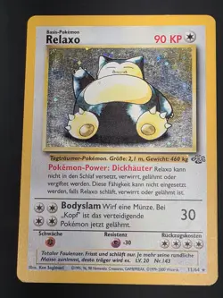 Snorlax #11 Ultra Rare Holo, German, Pokemon Jungle 1999 **LIMITED PRINT RUN** - Image 1