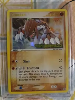 Groudon 14/106 REVERSE STAMPED HOLO Rare Pokemon TCG EX-Emerald NEAR MINT - Image 1