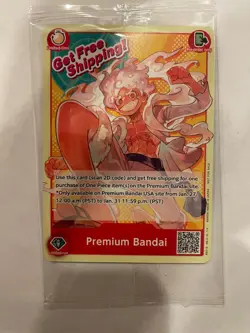 ONE PIECE CARD GAME MONKEY D LUFFY PREMIUM BANDAI CARD GAMES FEST 23-24 ENGLISH - Image 1