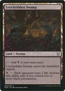 MTG Magic - Leechridden Swamp - Duel Deck: Nissa Vs. Ob Nixilis - Uncommon - NM - Image 1