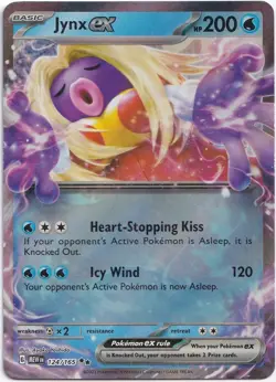 Pokemon Jynx ex Double Rare 151 MEW 124/165 NM English - Image 1