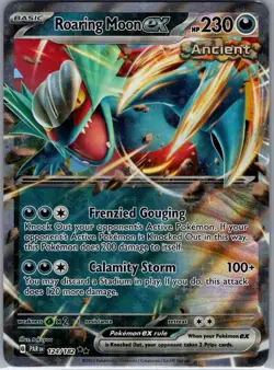 Roaring Moon ex 124/182 - Pokemon TCG SV04: Paradox Rift - Double Rare (NM) - Image 1