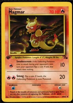 Magmar 39/62 1st Edition Regular Non Holo WoTC Pokemon Fossil Set LP English - Image 1