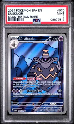 2024 Pokemon Shrouded Fable DUSKNOIR 070/064 Illustration Rare PSA 9 - Image 1