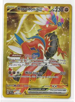 Pokemon Scarlet and Violet - KORAIDON EX GOLDEN HYPER RARE - 254/198 NM - Image 1