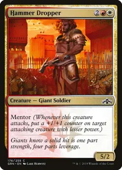 Hammer Dropper 176 GRN MTG White Red Common Giant Solder Mentor Boros Multicolor - Image 1