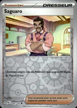 Carte Pokemon SAGUARO 187/193 REVERSE EV2 Ecarlate et Violet PAL FR NEUF - Image 1