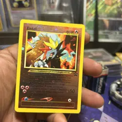 #34/53 Entei WoTC Promo Reverse Holo Pokemon TCG SWIRL - Image 5