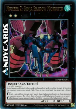 NUMBER 2: NINJA SHADOW MOSQUITO • Ultra R • MP25 EN291 • 1Ed • Yugioh! ANDYCARDS - Image 1