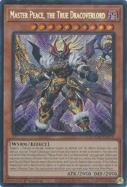Master Peace, the True Dracoverlord DOOD Secret Rare Yugioh Doom of Dimensions - Image 1