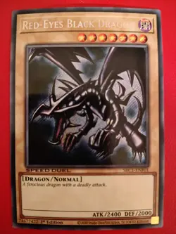 Yugioh Red-Eyes Black Dragon (Secret Rare) SBC1-ENF01 - Image 1