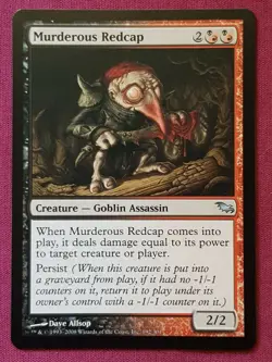 Magic The Gathering SHADOWMOOR MURDEROUS REDCAP black/red card MTG - Image 1
