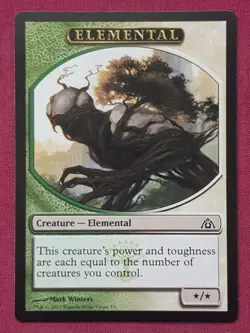 Magic The Gathering DRAGON'S MAZE ELEMENTAL token card MTG - Image 1