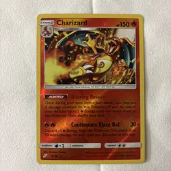 Pokemon TCG Charizard 14/181 Holo Cracked Ice Team Up 2019 Rare Damaged Card - Image 2