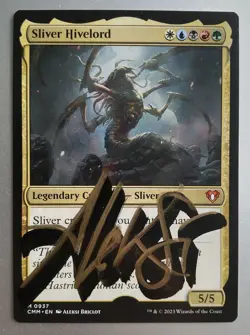 Signed Mtg Sliver Hivelord Artist Proof #100 Commander Wizards of the Coast - Image 1