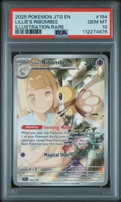 2025 Pokemon Jtg En-Journey Together #164 Lillie'S Ribombee IR PSA 10 G1467 - Image 1