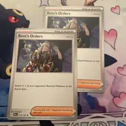 English Pokemon TCG Boss's Orders Rare x2 SV02: Paldea Evolved 172/193 NM - Image 1