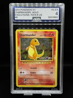 2016 POKEMON XY - CHARMANDER #9 - HOLOEVOLUTIONS- TOYS R US - AGS 4 - Image 1