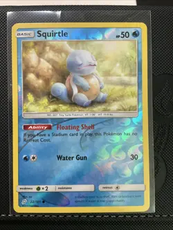Pokemon - Squirtle 22/181 Reverse Holo Sun & Moon Team Up - Image 1