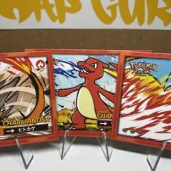 2025 Pokemon Safari Charmander, Charmeleon, and Charizard Cracked Ice Holo NM - Image 3