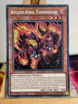 Rotlotus-Konig, Flammendelikt BLTR-DE028 Secret Rare Deutsch NM YUGIOH - Image 1