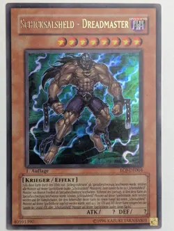 Schicksalsheld - Dreadmaster EOJ-DE004 Ultra Rare Deutsch 1. Auflage NM YUGIOH - Image 1