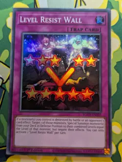 Yugioh - Level Resist Wall - EGO1-EN005 - Super Rare - 1st Edition - Image 1
