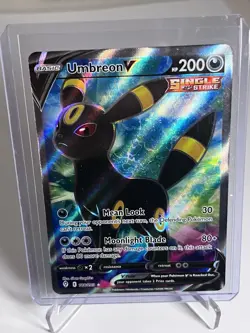 Pokemon TCG Evolving Skies Holo Card Umbreon v Full Art 188/203SWSH07 - Image 1