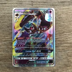 Lunala GX 66/149 Holo Ultra Rare Sun & Moon Base Set Pokemon Card TCG Near Mint - Image 1