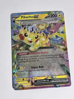 Pokemon Pikachu TCG Surging Sparks EX Double Rare Holo Card 057/191 NM Condition - Image 2