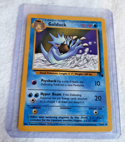 Golduck 35/62 Fossil Uncommon Non Holo Pokemon Card TCG Trading Card Game - Image 1