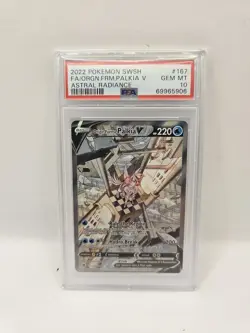 Pokemon Card Palkia V 167/189 Lucentezza Siderale PSA 10 Full Art ENG Mint Gem - Image 1