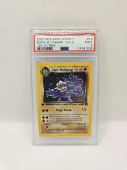 Pokemon Card Dark Machamp 10/82 Team Rocket PSA 9 Mint 1st Edition ENG - Image 1