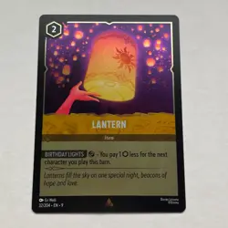 Lantern 32/204 Disney Lorcana Fabled Rare Cold Foil Card NM - Image 1