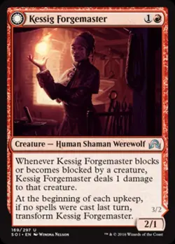 Kessig Forgemaster (Flameheart Werewolf) - Light Play MTG Shadows Over Innistrad - Image 1