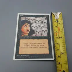 MTG card Magic The Gathering Playing Enchant Creature Fear Deckmaster 4th 1995 - Image 4