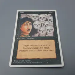 MTG card Magic The Gathering Playing Enchant Creature Fear Deckmaster 4th 1995 - Image 5