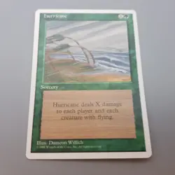 MTG Card Magic The Gathering Playing Sorcery Hurricane Deckmaster vintage 1995 - Image 2