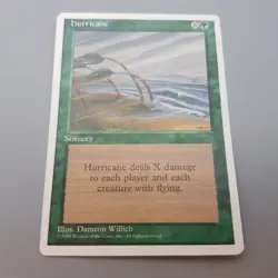 MTG Card Magic The Gathering Playing Sorcery Hurricane Deckmaster vintage 1995 - Image 4