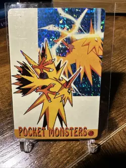 Pokemon Japanese Bandai Pocket Monsters Vending Machine #15 Zapdos Prism - Image 1