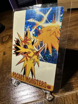 Pokemon Japanese Bandai Pocket Monsters Vending Machine #15 Zapdos Prism - Image 2
