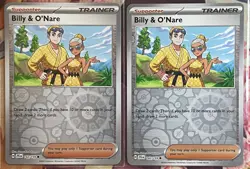 Billy & O'Nare Reverse Holo - 142/159 - Journey Together Pokemon 2025 - Image 3