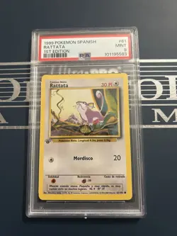 Psa 9 Pokemon Rattata 1st Edition Spanish Espanol - Image 1