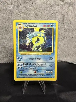 Pokemon TCG Gyarados 006/102 Base Set Unlimited Holo WOTC Rare 1999 - Image 1