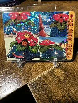 Pokemon Japanese Bandai Vending Machine Pocket Monsters #16 Venusaur Prism - Image 1