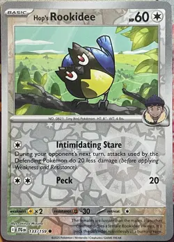 Hop's Rookidee Reverse Holo - 133/159 - Journey Together Pokemon 2025 - Image 1