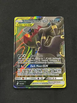 2019 Pokemon Sun & Moon Unified Minds Umbreon Darkrai Tag Team Holo #125/236 - Image 1